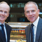 Booker CEO Charles Wilson with Tesco boss Dave Lewis
