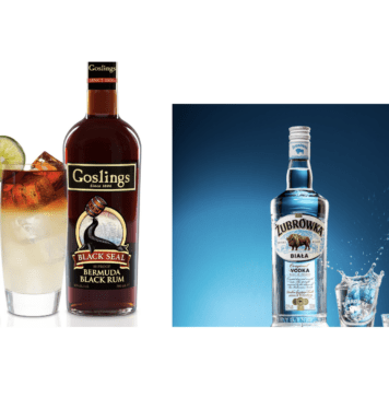 Żubrówka Biała and Goslings Rum secure Booker listings